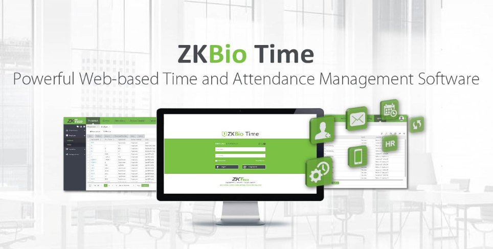 ZKBioTime software dashboard screenshot